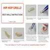 Andra Genboli Electroplate Copper Hip Hop Teeth Grill For Christmas Halloween Props Jewelry Bottom Dental Costume Slim Slug