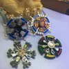 New Decompression Toy two spaces fidget gyro windmill series double bearing alloy finger gyro top handspinner with box