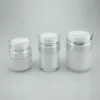 15g 30g 50g 펄 화이트 아크릴 Airless 항아리 라운드 병 화장품 크림 항아리 펌프 포장 병 상자