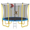 安全エンクロージャーネット、バスケットボールのフープ、梯子、簡単なアセンブリの屋外レクリエーションTrampolinesa37を持つ子供のための12フィートのトランポリン
