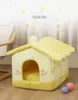 Cama Cat Sleep House Quente Caverna Cachorro Cachorro Removível Almofada Almofada Suave Interior Cabana Cabana Sofá Para Pet Cats Kittens Puppy 211111