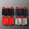 Onderbroek 4 stks / partij Heren Ondergoed Boxers Ademend katoen Man Boxer Solid Comfortabele Mannelijke slipje Shorts