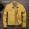 vestes en denim jaune