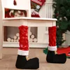 Décorations de noël chaise jambe couverture noël bas sacs Snata chaussettes année hiver fête pour la décoration intérieure w-00802