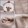 Panda Tilki Şapka Kış Örme Çocuk Bonnet Şapkalar Sıcak Tığ Erkek Kız Bebek Bebek Aksesuarları Beanie Caps