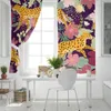 Curtain & Drapes Leopard On Colored Flowers Curtains For Living Room Bedroom Window Treatment Blinds Finished Kitchen