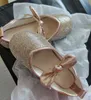 Miúdos bonitos meninas sapatos de couro princesa para casual glitter diamante bow crianças mocassins 211230