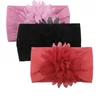 Haaraccessoires 3 stks Baby Kids Hoofdband Bloem Voor Meisje Unisex Solid Floral Knoop Set Geboren Turban Band Accessoire Gift K322