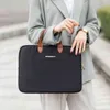 Fashionable Lightweight PU Leather Handle Computer Bag Business 14 Inch Waterproof Laptop Bag For Women 211101