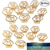 20 adet Hexagon 21-40 Ahşap Masa Numaraları Ile Tutucu Taban Düğün Masa Dekorasyon Için