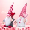 Mother's Day Feestartikelen Lattice Love Shape Faceless Doll Creatieve Gift Doek Thuis Bos Oudere Ornamenten