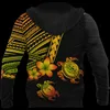 Мужские толстовки для толстовок 3D 3D Hawaii Hoodie Polynesian Habiscus черепаха для мужчин / женщин Толстовка Весна / Осень Повседневная Пуловерная молния Унисекс