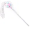 Zabawki psa Zabawki Zwierząt Koreański Dzwon Velvet Ball Pióro Bawić Się Cukierki Kolor Tassel Fairy Funny Cat Stick