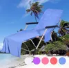 Krzesło plażowe Pokrycie 9 kolorów Lounge Koce Przenośne z paskiem Ręczniki Dwuwarstwowa Gruba Koc