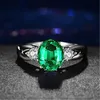 Anneaux pour hommes Cristal Naturel Naturel Rouge Bleu Vert Rose Zircon Bague Lady Cluster Styles Bande