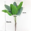 82cm 9 löv konstgjorda banan träd stora falska gröna växter tropiska monster inomhus diy el kontor heminredning tillbehör 210624