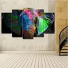 5 Panels Bunte Elefanten Tiere Kunst Leinwand Malerei Poster Drucke Auf Leinwand Wand Bild Für Home Decor Wand Kunst