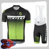 Scott Team Cycling Krótkie Rękawy Jersey (BIB) Szorty Zestawy Męskie Letnie Oddychające Road Road Rower Odzież MTB Outfits Rower Sportowy Y210414163