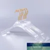 1 Stück erstklassiger klarer Acryl-Kristall-Kleiderbügel mit goldenem Haken, transparente Hosenbügel, Clips, Racks