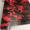 Grafik tryckt svart röd kamouflage vinylrulle lim klistermärke bil wrap folie med luft frisättning bubblor gratis