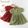 Bear Leader Summer Girls Dress Princess Kids Dresses for Girls Causal Wear Floral Dress Barnkläder Vestido Robe File 210708