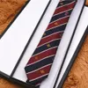 Men's Letter Tie Silk Necktie Gold Animal Jacquard Party Wedding Woven Fashion Design with box227K