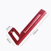 100mm L-Square Mini Square med Dowel Drill Guide Aluminium Alloy 3-Hole Bit Jig Positioner Locator Storage Bags