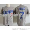 التطريز Julio Urias American Baseball الشهير جيرسي خياطة الرجال شباب البيسبول قميص الحجم XS-6XL