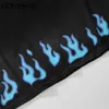 Tshirts Harajuku Fire Flame Tie Dye Tees Shirts Hip Hop Punk Rock Gothic Streetwear Fashion Hispter Short Sleeve Tops 210602