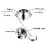 Stainless steel oval cremation jewelry Human pet ashes cremation urn funeral memorial candle holder ashes jar339C