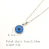 S2180 Turkish Symbol Evil Eyes Pendant Necklace Resin Bead Glass Blue Eye Necklaces