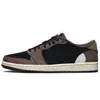 Authentic Fragment 1 Low Military Blue Shoes OG Reverse Mocha Black Phantom WMNS Olive PlayStation Sail Suede Outdoor Sneakers Size 5.5-13