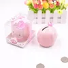 Party Favor Ceramic Pink/ Blue Elephant Bank Coin box for Baptism Favors Baby Shower Christening gifts wholesale