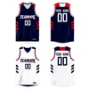 Reversible Custom Men's Youth Basketball Jersey Double-sided Suit Shirt Print Sportwear Team Game Set Clothes Uniforms