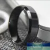 ファッションワイド6 mmブラックホワイトリングスペースセラミックジュエリーリング卸売メンズのシンプルな尾リング工場価格専門家設計品質