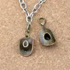 100 unids/lote sombrero de vaquero de bronce antiguo cuentas con cierre de langosta para hacer joyas pulsera collar hallazgos 13,5 x 36mm A-304b