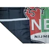 Vlag van Nederland Voetbalclub NEC Nijmegen Zwart 3 * 5ft (90 cm * 150cm) Polyester Vlaggen Banner Decoratie Flying Home Garden Feestelijke geschenken