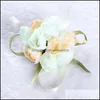 Wreaths Festive Party Supplies Home & Garden50Pcs/Set Wedding Bridesmaid Sisters Wrist Cor Decorative Flower Bridal Prom Hand Simation Flowe