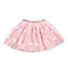 1-7 år sommar prinsessa mesh härlig fluffig mjuk tulle baby tutu kjol sequins regnbåge stilar tjejer för barn kjolar 210417