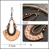 Dangle Kroonluchter Oorbellen Sieraden 4 Kleuren Vintage Etnische Earring Rose Goldn Geometric Hanging voor Dames Vrouwelijke Indiase Aessoires Drop Del