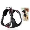 Colliers pour chiens laisses harnais pour chiens de taille moyenne réglable Anti-collision réfléchissante avec poignée gilet pour animaux de compagnie collier souple laisse grande