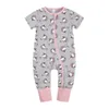 Baumwolle Baby Strampler Neugeborenen Zipper Kurzarm Cartoon Kleinkind Outfits 2021 Body für Babys Jungen Mädchen Kleidung 0-24M Sommer