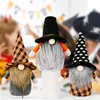 Fournitures de fête Halloween Gnomes Décoration Peluche Suédois Tomte Orange Nisse Poupée À La Main Figurine Décor pour Bureau À Domicile XBJK2107