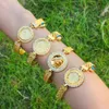 Hoge kwaliteit romantische bruids Oman munt bruiloft Turkse geschenk moslim islamitische vrouwen gouden kleur armband sieraden