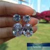 Stud luxe femme cristal zircon boucles d'oreilles vintage argent couleur bijoux de mariage grande pierre pour les femmes1