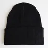 Ball Caps Men's and Women's Pure Färg Ljusbräda Vuxen Sticka Hattar Värme Hip Hop Ski Woolen