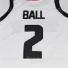 Mężczyźni Film McDonalds Koszykówka Lonzo Ball Jersey 2 Zespół Kolor Biały Oddychający Dla Wentylatorów Sportowych Jednolite Czysta Bawełna Uniwersytet Doskonała jakość na sprzedaż