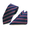 Tie Set Gravata Mens Slipsar För Män Gravatas 2020 Slips Neck Tie Pocket Square Bröllop Handkerchief Tillbehör