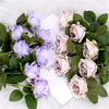 51cm Artificial Flower Single Rose Silk Plastic Arrangement Wedding Road Guide Holiday Celebration Gift DIY Y0630