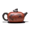 Yixing Teapot Mud Fioletowy Clay All Handmade Błogosławieństwa Czajnik Wyślij Pudełko Kreatywny Teaware 210621